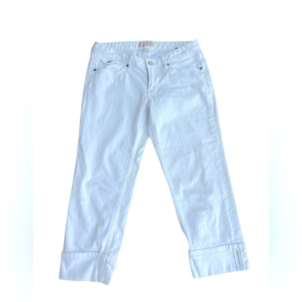 Banana Republic Stretch White Ankle Cropped Jeans